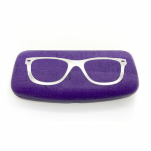 Premium Hard Case for Glasses - Purple & Silver